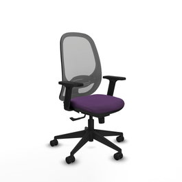 PIQUERAS Y CRESPO Silla de oficina Cilanco con mecanismo Sincro, Morado y Gris