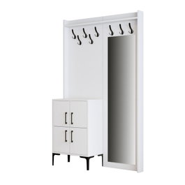 Hanah Home Perchero de recibidor Berlin BC Blanco