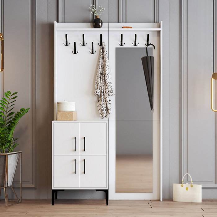 Hanah Home Perchero de recibidor Berlin BC Blanco