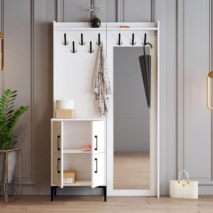 Hanah Home Perchero de recibidor Berlin BC Blanco