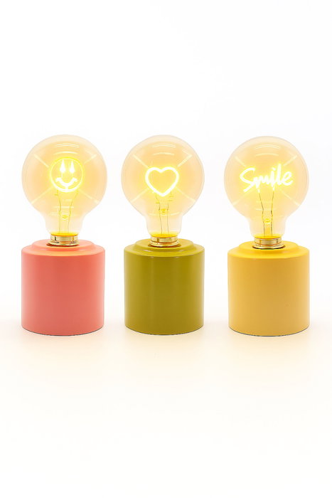 DKD Home Decor Decoración Luminosa Resina Cristal 8x8x18 Surtido de 3 DKD Home Decor Decoración Luminosa Resina Cristal 8x8x18 Surtido de 3