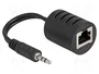 DeLOCK 87858 Extensor de audio estéreo RJ45 hembra a 3,5 mm macho, Pack de 2
