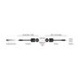 DeLOCK Extensor de audio estéreo RJ45 hembra a 3,5 mm macho, Cat.5 hasta 50 m, 2 piezas