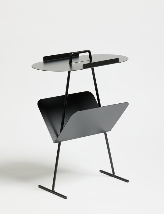 Goddy Mesa Auxiliar Black Metal 44x54x22.5 cm Diseño Elegante Sofisticación Moderna