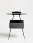 Goddy Mesa Auxiliar Black Metal 44x54x22.5 cm Diseño Elegante Sofisticación Moderna