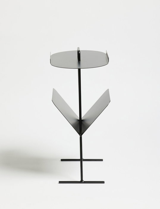 Goddy Mesa Auxiliar Black Metal 44x54x22.5 cm Diseño Elegante Sofisticación Moderna