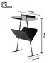 Goddy Mesa Auxiliar Black Metal 44x54x22.5 cm Diseño Elegante Sofisticación Moderna