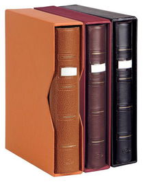 Album De Monedas Pardo 4 Anillas Universal Con Cajetin Negro