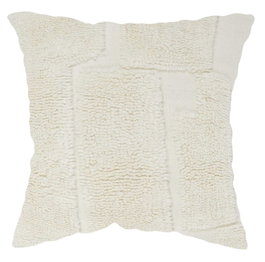DKD Home Decor Cojín de Lana y Algodón con Relieve Crudo 45x45x15 cm (Pack de 2)