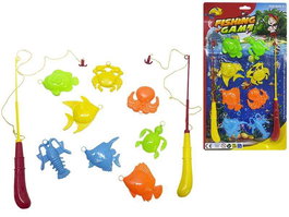 Rama Set de 2 Cañas de Pescar para Niños con 8 Piezas, 25.5x45x2.5 cm, Juego Educativo en Español