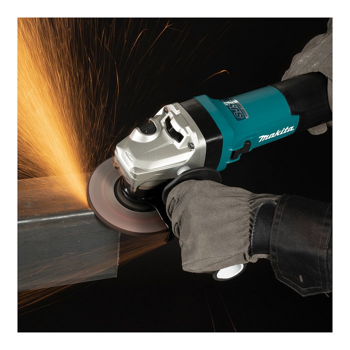 Makita Amoladora Angular GA5091X01, 1900W, 11500 RPM, Disco 125mm, 2.8kg, Corriente Alterna, Velocidad Ajustable, Protección Reinicio