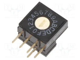 Aratas (Formerly Omron Components) Conmutador de código HEX/BCD 16 posiciones THT