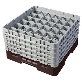 CAMBRO Cesta de lavado 36 comp. Castaño