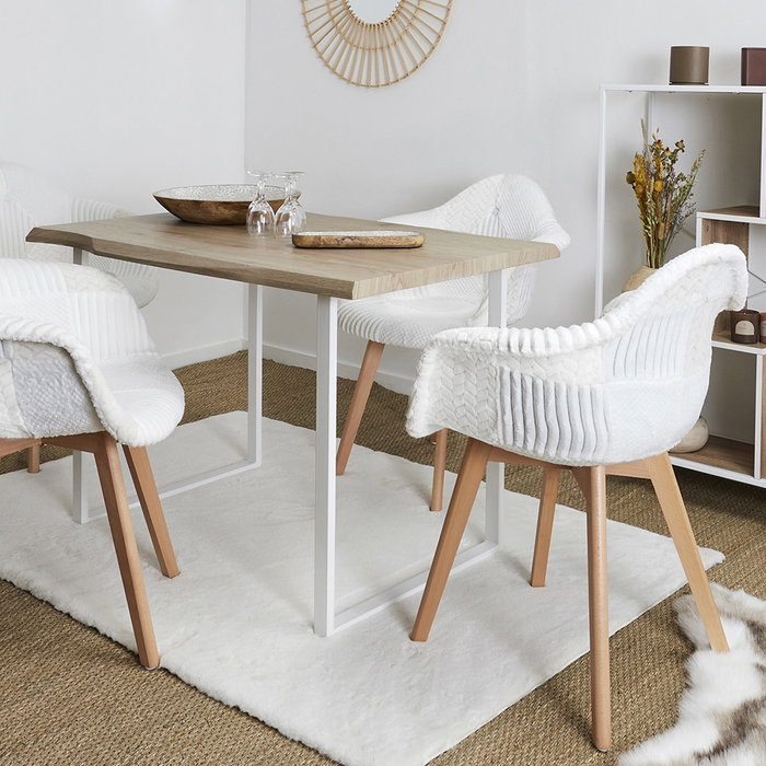 Home Deco Factory Mesa de Comedor Rústica 110x75 cm