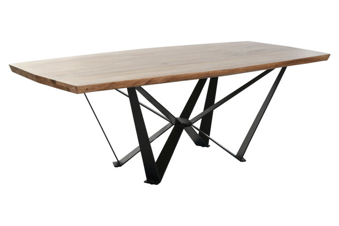 DKD Home Decor Mesa de Comedor Acacia y Metal 220x100x76