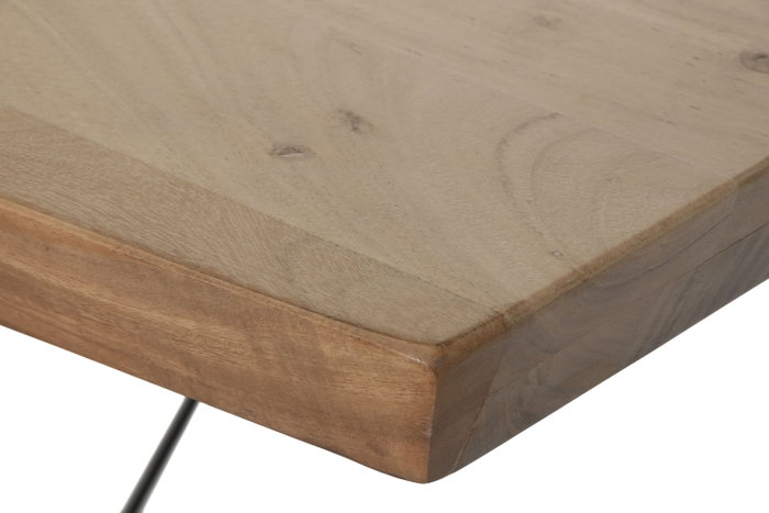 DKD Home Decor Mesa de Comedor Acacia y Metal 220x100x76