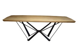 DKD Home Decor Mesa de Comedor Acacia y Metal 220x100x76