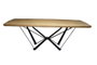 DKD Home Decor Mesa de Comedor Acacia y Metal 220x100x76