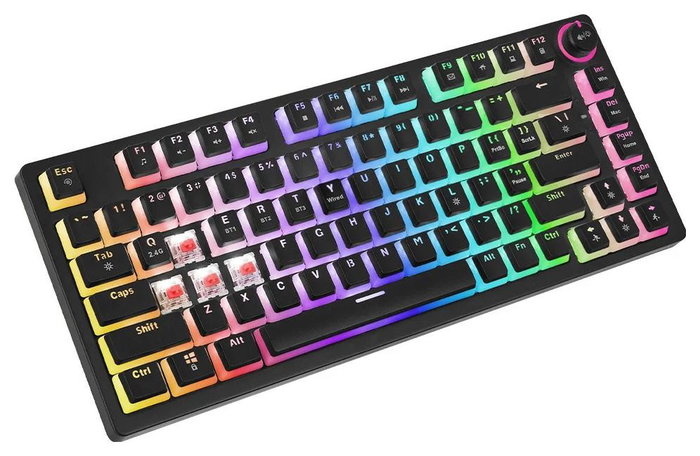 Savio Phenix Teclado Gaming Mecánico Inalámbrico Gateron Red Pro Pudding RGB Negro