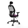 PIQUERAS Y CRESPO Silla de oficina Jorquera con mecanismo Sincro/Traslack, Morado y Gris