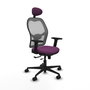 PIQUERAS Y CRESPO Silla de oficina Jorquera con mecanismo Sincro/Traslack, Morado y Gris