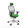 PIQUERAS Y CRESPO Silla de oficina Jorquera Verde con mecanismo Sincro/Traslack