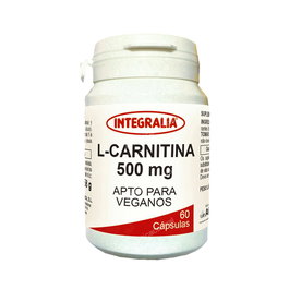 INTEGRALIA L-Carnitina 500Mg 60 Cápsulas Complemento Alimenticio Vegano