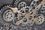 DKD Home Decor Reloj de Pared de Hierro y Cristal Plateado y Negro