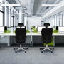 PIQUERAS Y CRESPO Silla de oficina Jorquera con mecanismo Sincro, Azul claro y Gris