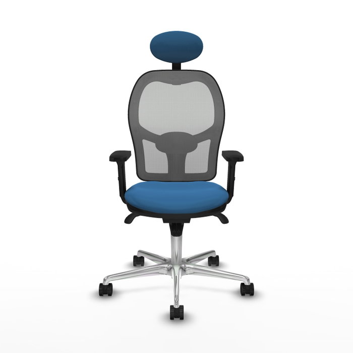 PIQUERAS Y CRESPO Silla de oficina Jorquera con mecanismo Sincro, Azul claro y Gris PIQUERAS Y CRESPO Silla de oficina Jorquera con mecanismo Sincro, Azul claro y Gris