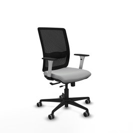 PIQUERAS Y CRESPO Silla de oficina Haches con mecanismo Sincro/Traslack Gris claro y Negro