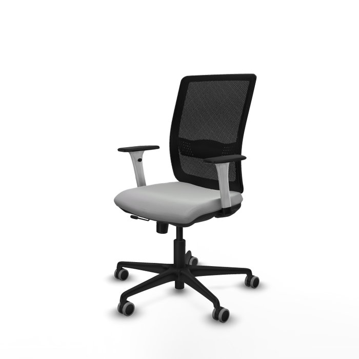 PIQUERAS Y CRESPO Silla de oficina Haches con mecanismo Sincro/Traslack Gris claro y Negro