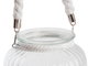 DKD Home Decor Portavelas Blanco Transparente 18 x 21 x 18 cm (6 Unidades)