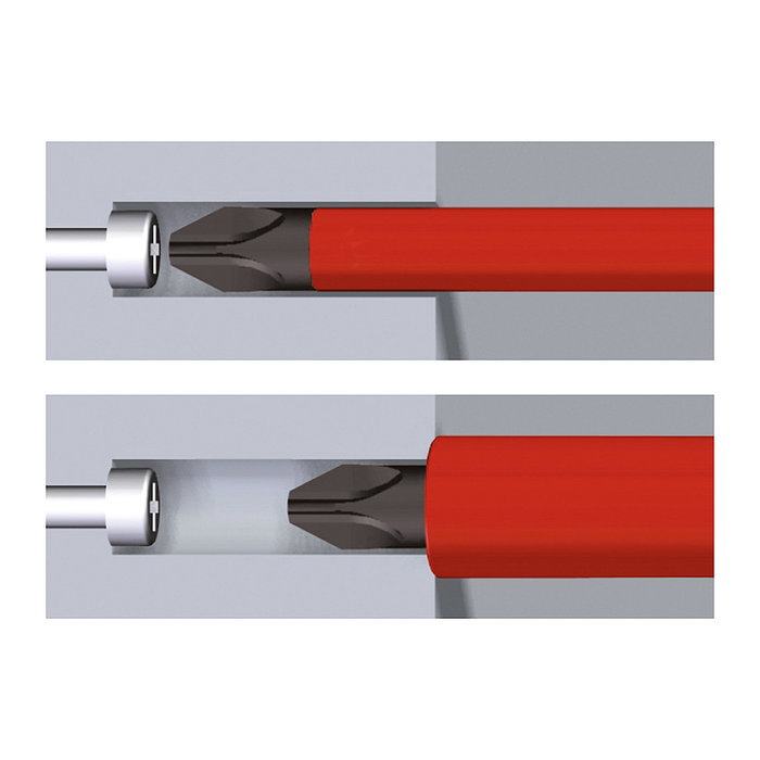 Wiha 3201K12 Juego de 12 Destornilladores SoftFinish electric slimFix con Puntas Phillips, Pozidriv, Ranura, Torx