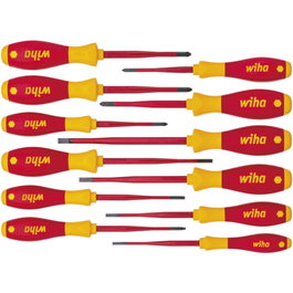 Wiha 3201K12 SoftFinish electric slimFix Juego de 12 destornilladores aislados