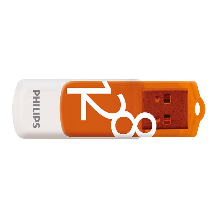 Philips FM12FD05B USB 2.0 128 GB Flash Drive Giratorio Orange Vivid Edition Sunrise Orange
