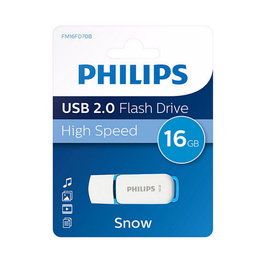 Philips Llavero USB 2.0 16GB Azul y Blanco Snow Edition Ocean Blue - FM16FD70B
