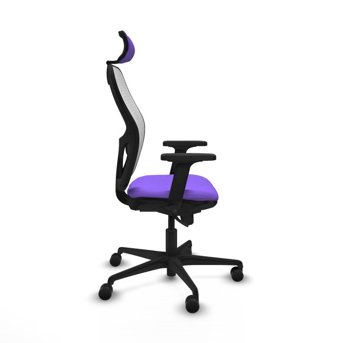 PIQUERAS Y CRESPO Silla de oficina Jorquera con mecanismo Sincro, Lila y Blanco PIQUERAS Y CRESPO Silla de oficina Jorquera con mecanismo Sincro, Lila y Blanco