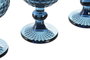 DKD Home Decor Set de 6 Copas de Cristal Azul Diamond Garbo 24 de 260ml