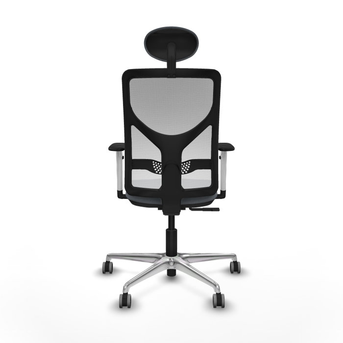 PIQUERAS Y CRESPO Silla de oficina Motilla con mecanismo Sincro, Gris y Blanco