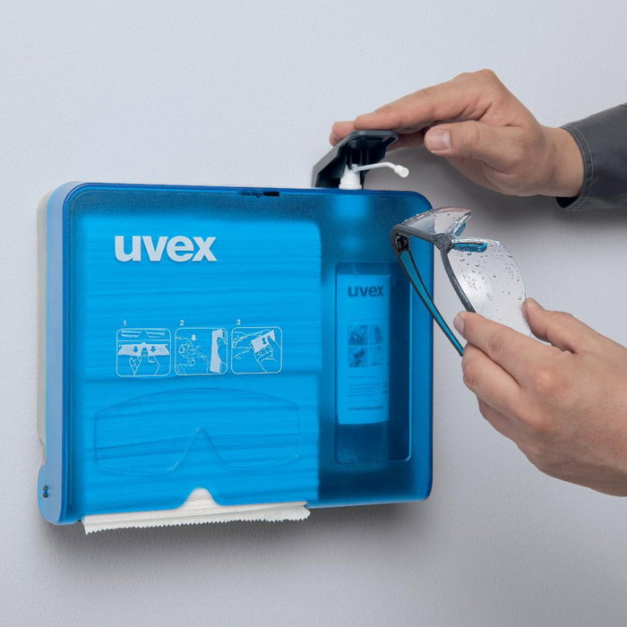 uvex Estación de limpieza de gafas Azul