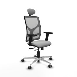 PIQUERAS Y CRESPO Silla de oficina Motilla Gris con mecanismo Sincro/Traslack