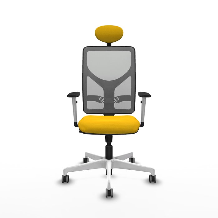 PIQUERAS Y CRESPO Silla de oficina Motilla con mecanismo Sincro, Amarillo y Gris PIQUERAS Y CRESPO Silla de oficina Motilla con mecanismo Sincro, Amarillo y Gris