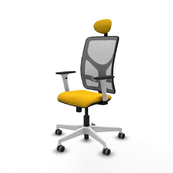 PIQUERAS Y CRESPO Silla de oficina Motilla con mecanismo Sincro, Amarillo y Gris PIQUERAS Y CRESPO Silla de oficina Motilla con mecanismo Sincro, Amarillo y Gris
