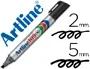 Artline Rotulador Permanente 109 Negro Punta Biselada Tinta Resistente Agua Luz Roce Secado Rápido Trazo 2-5mm
