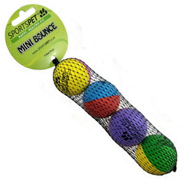 SportsPet Pack de 4 Pelotas de Goma con Rebote de 45 mm