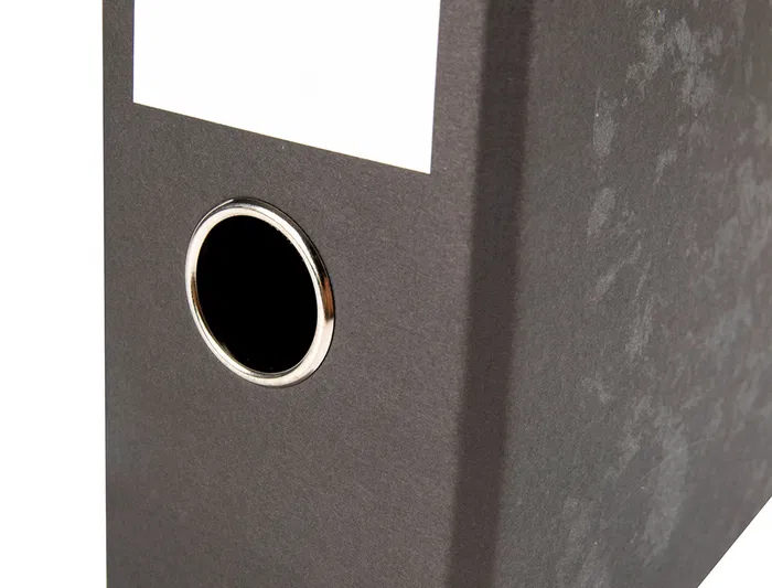 Liderpapel Archivador de Palanca A4 Cartón Forrado Negro Lomo 80mm Compresor Metálico