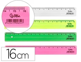 Liderpapel Regla de Plástico 16 cm Cubilete con 100 Unidades Colores Surtidos