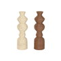 DKD Home Decor Set de 2 Jarrones de Fibra 20x20x70 Natural/Marrón
