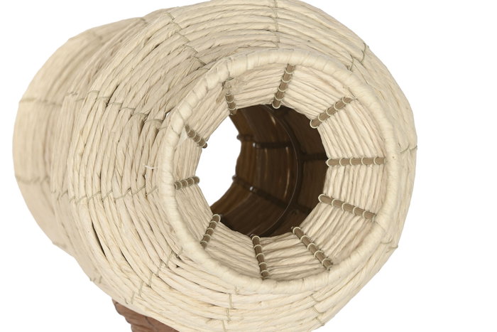 DKD Home Decor Set de 2 Jarrones de Fibra 20x20x70 Natural/Marrón